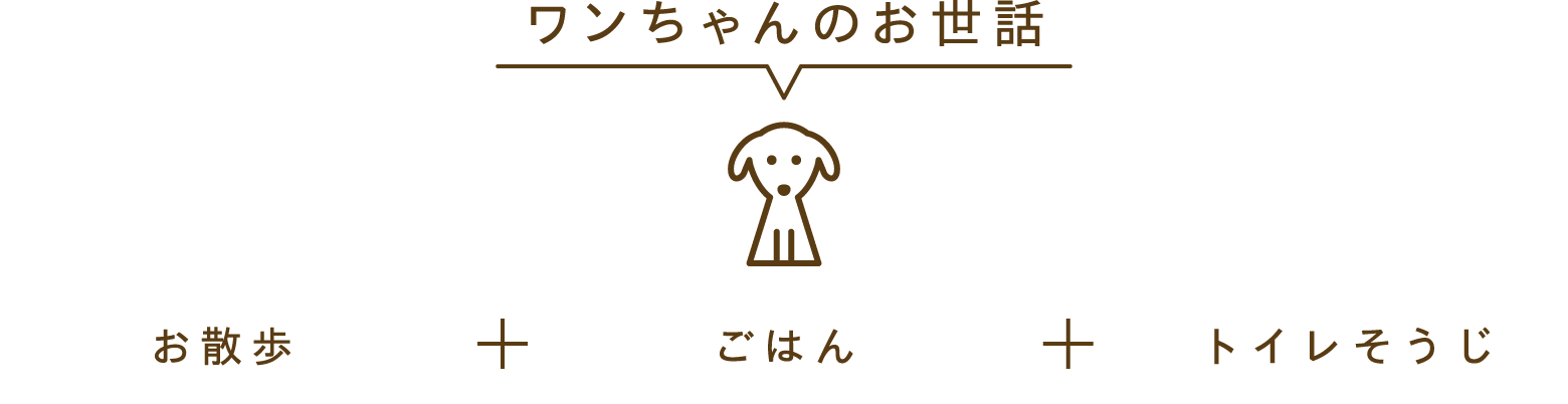 ワンちゃんのお世話