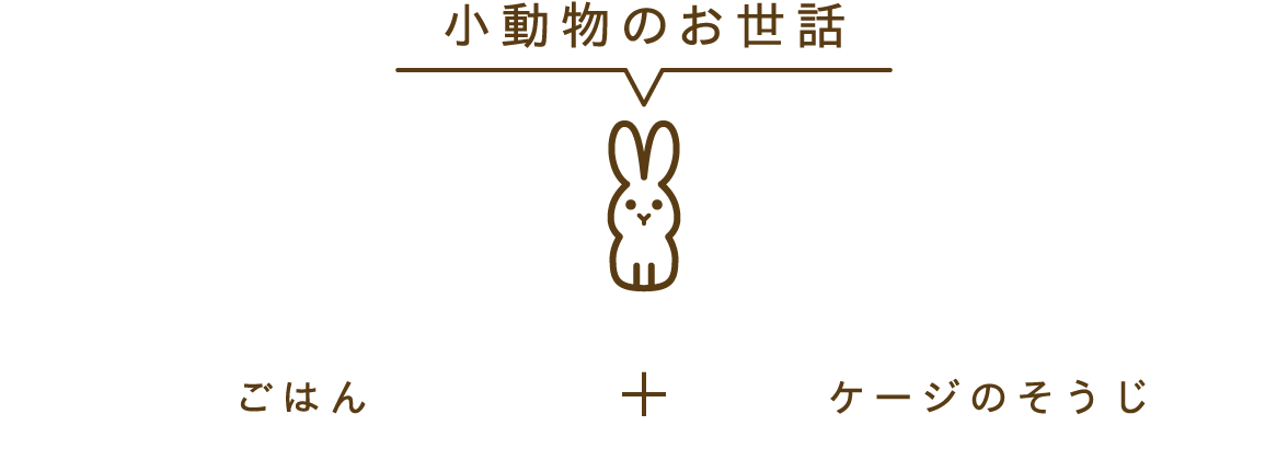 小動物のお世話