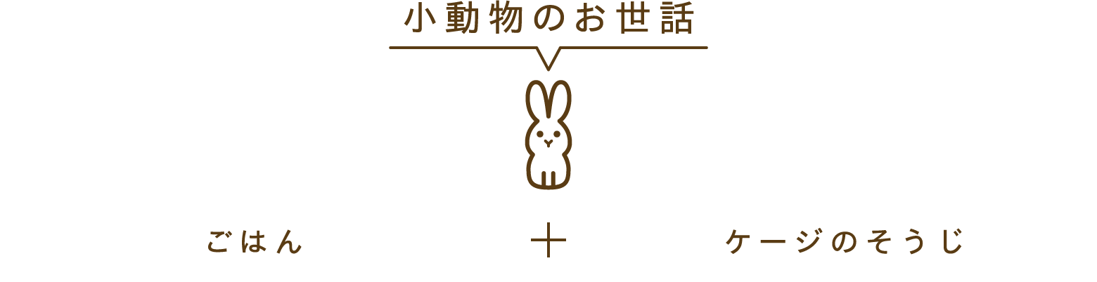 小動物のお世話